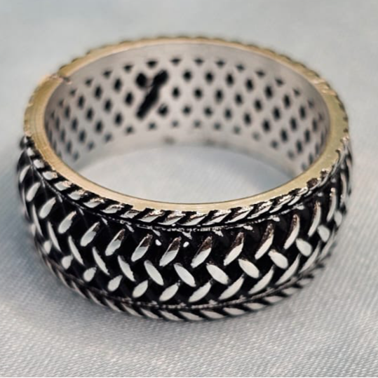 Bold Woven Silver Ring