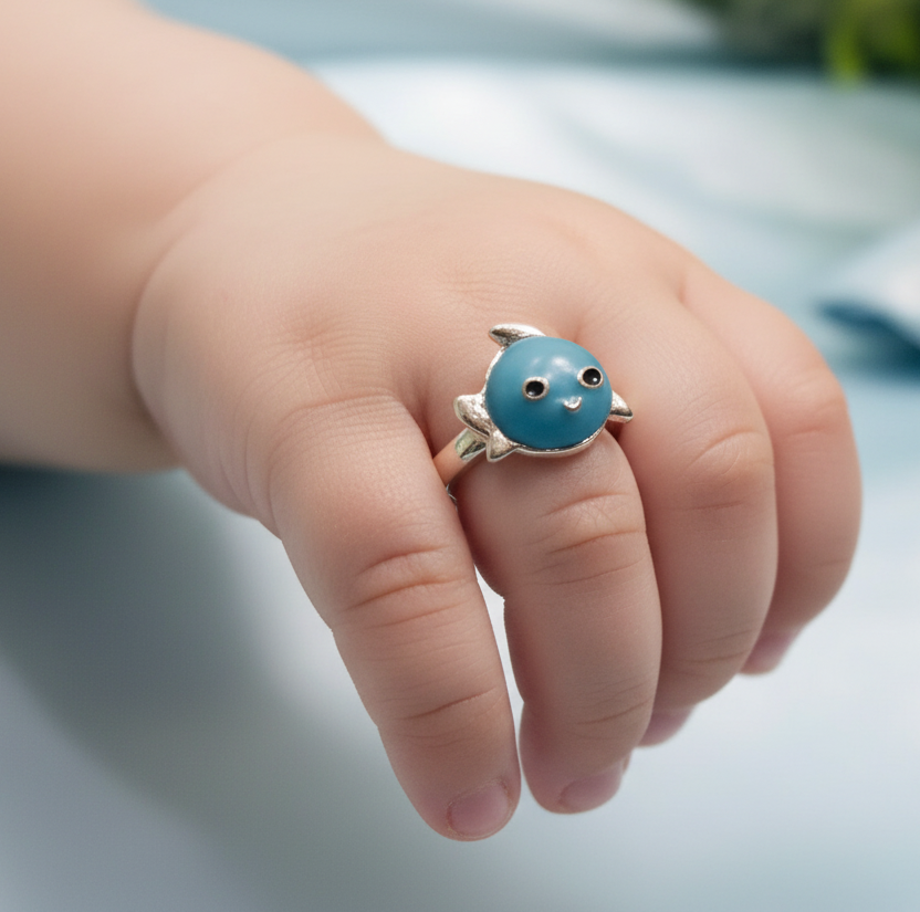 Blue baby ring