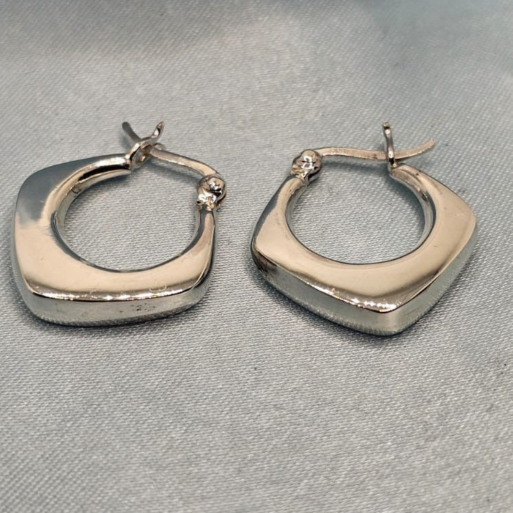 Modern Square Hoop Earrings
