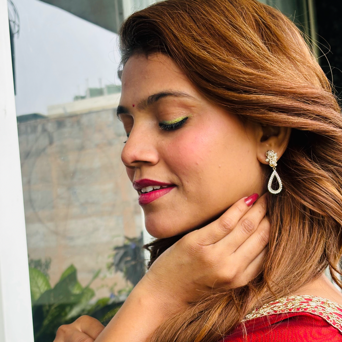 Rose Drop Earring
