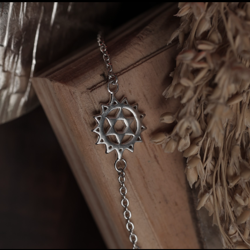 Silver Chakra Healing Bracelet