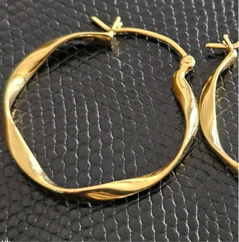 Gold Polish 92.5 Silver Earring