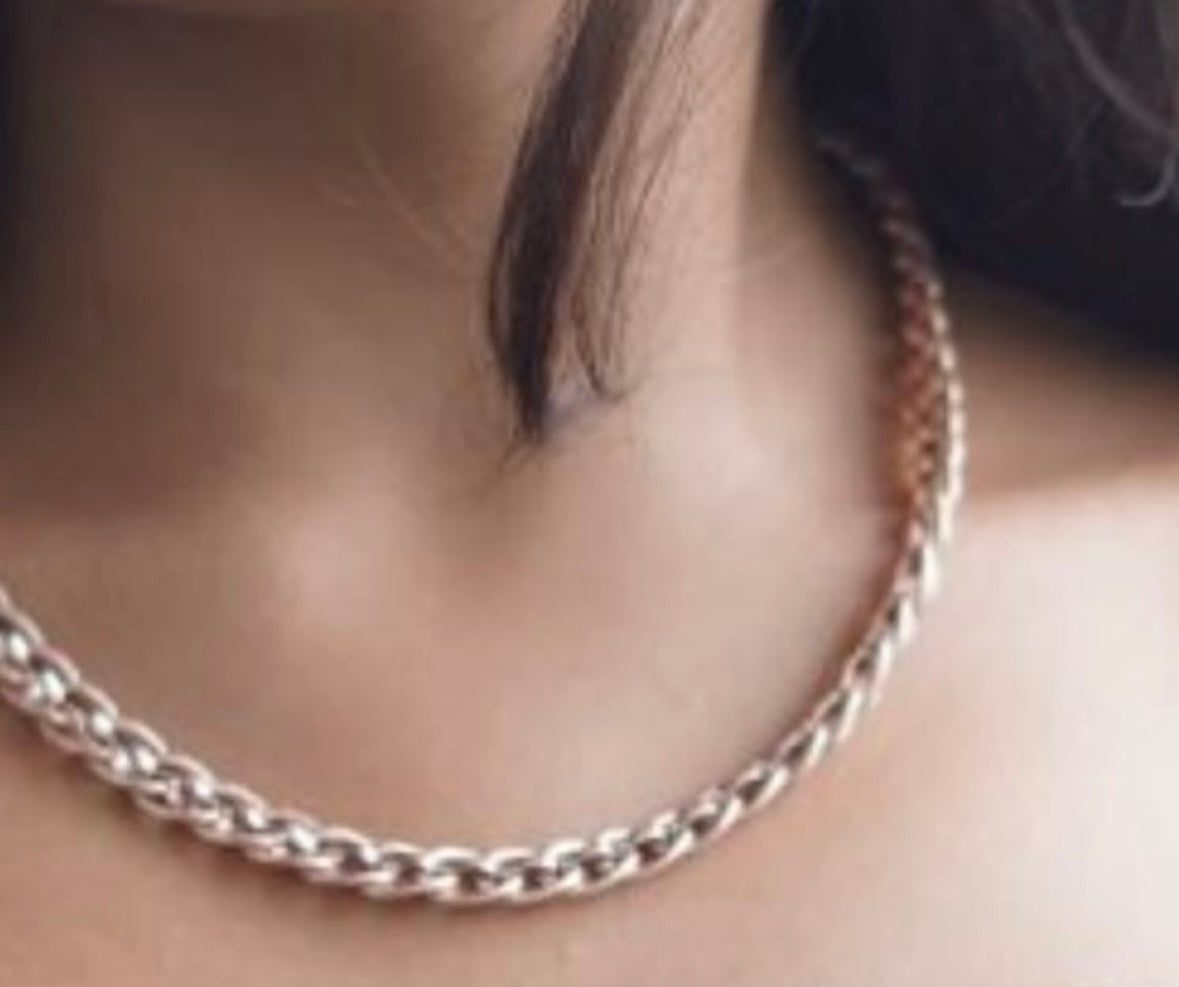 Rose Gold Heavy Chain Necklace