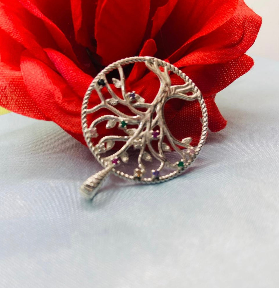 Multi colour stones pendant