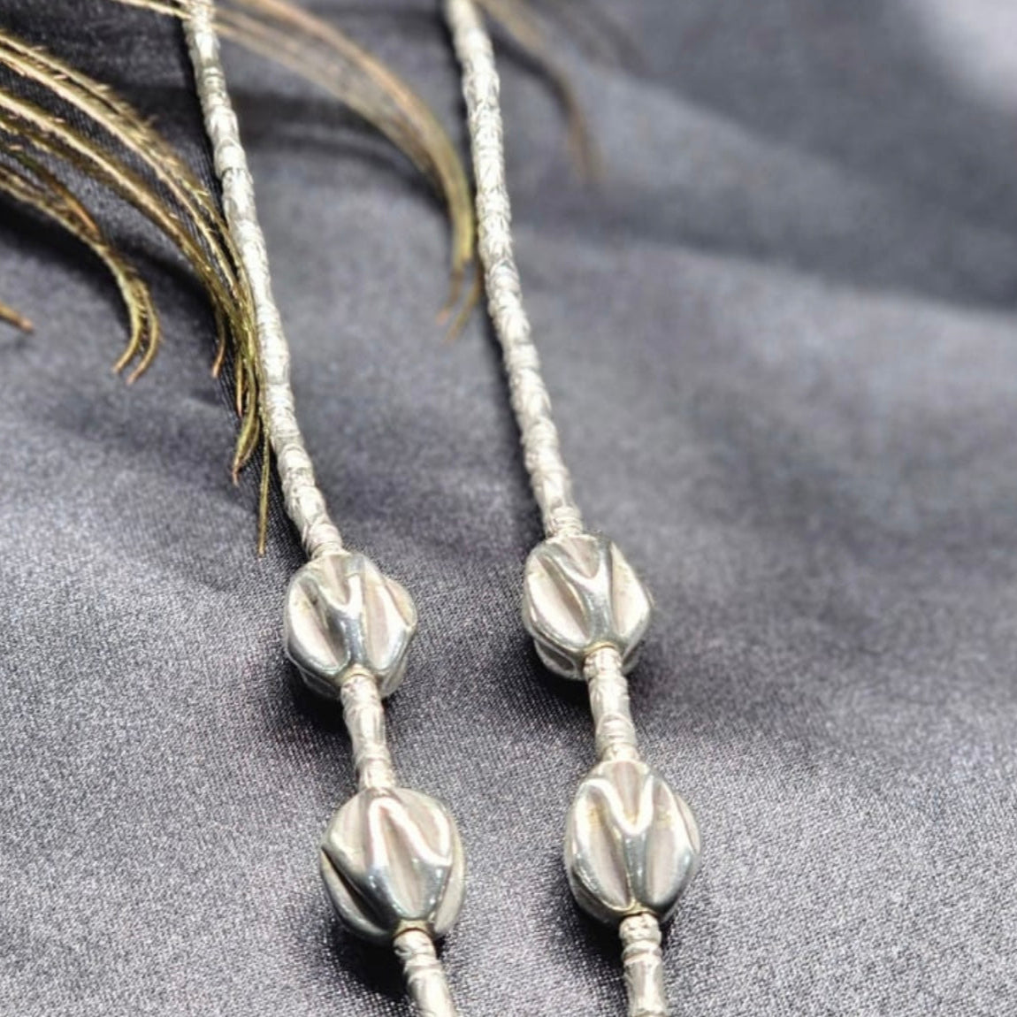 Oxidised Spiral Silver Necklace