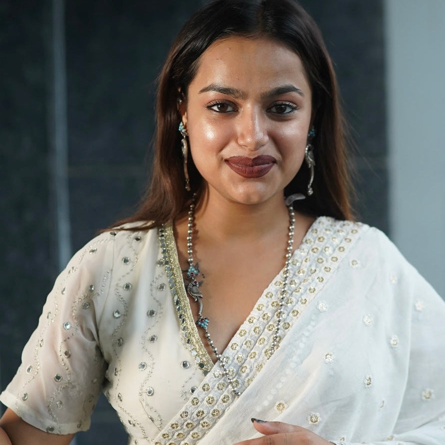 Parrot Bloom Silver Necklace