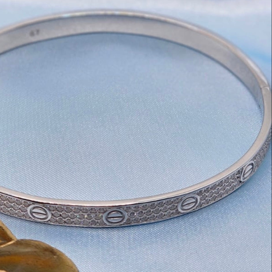 Cartier zirconia oval bracelet