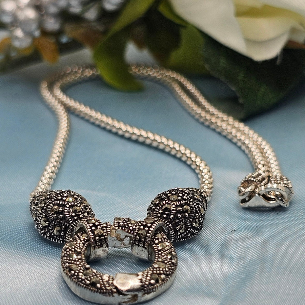 92.5 Silver Oxidized Necklace | Designer Statement Piece