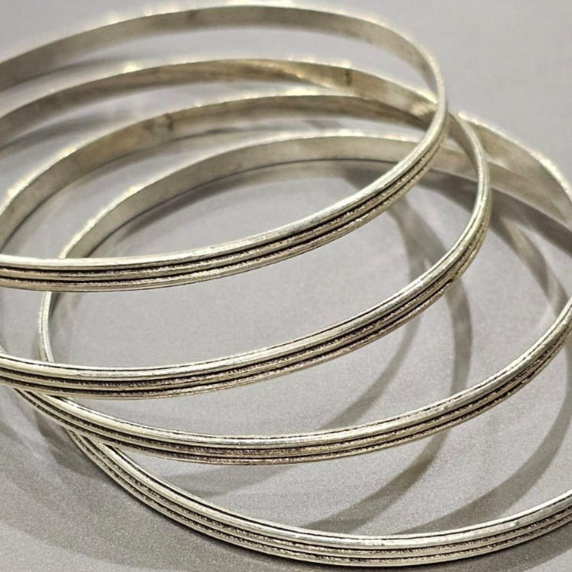 Classic Silver Bangles (1 )