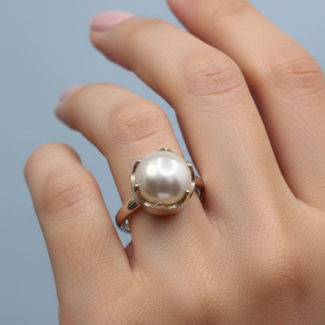 Real pearl ring