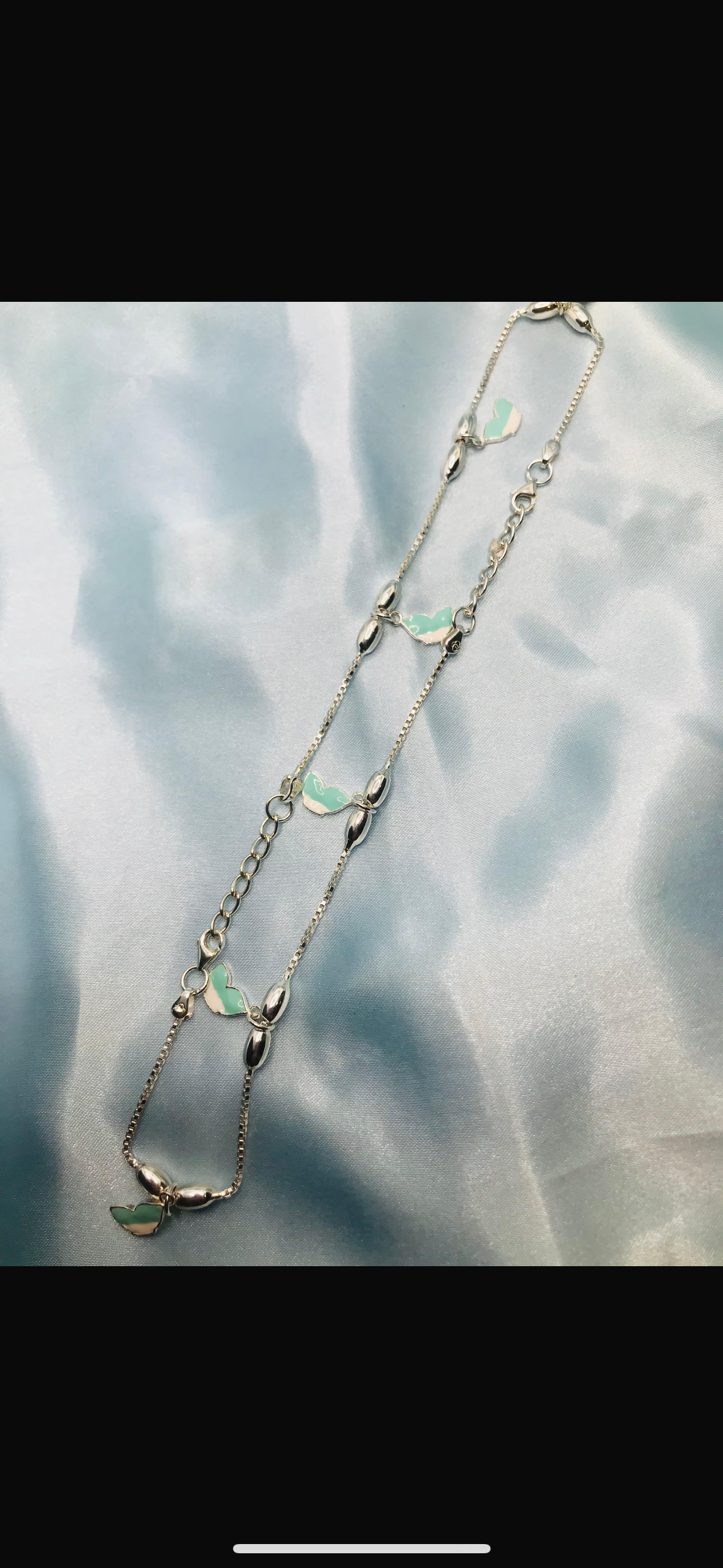 Green heart anklets