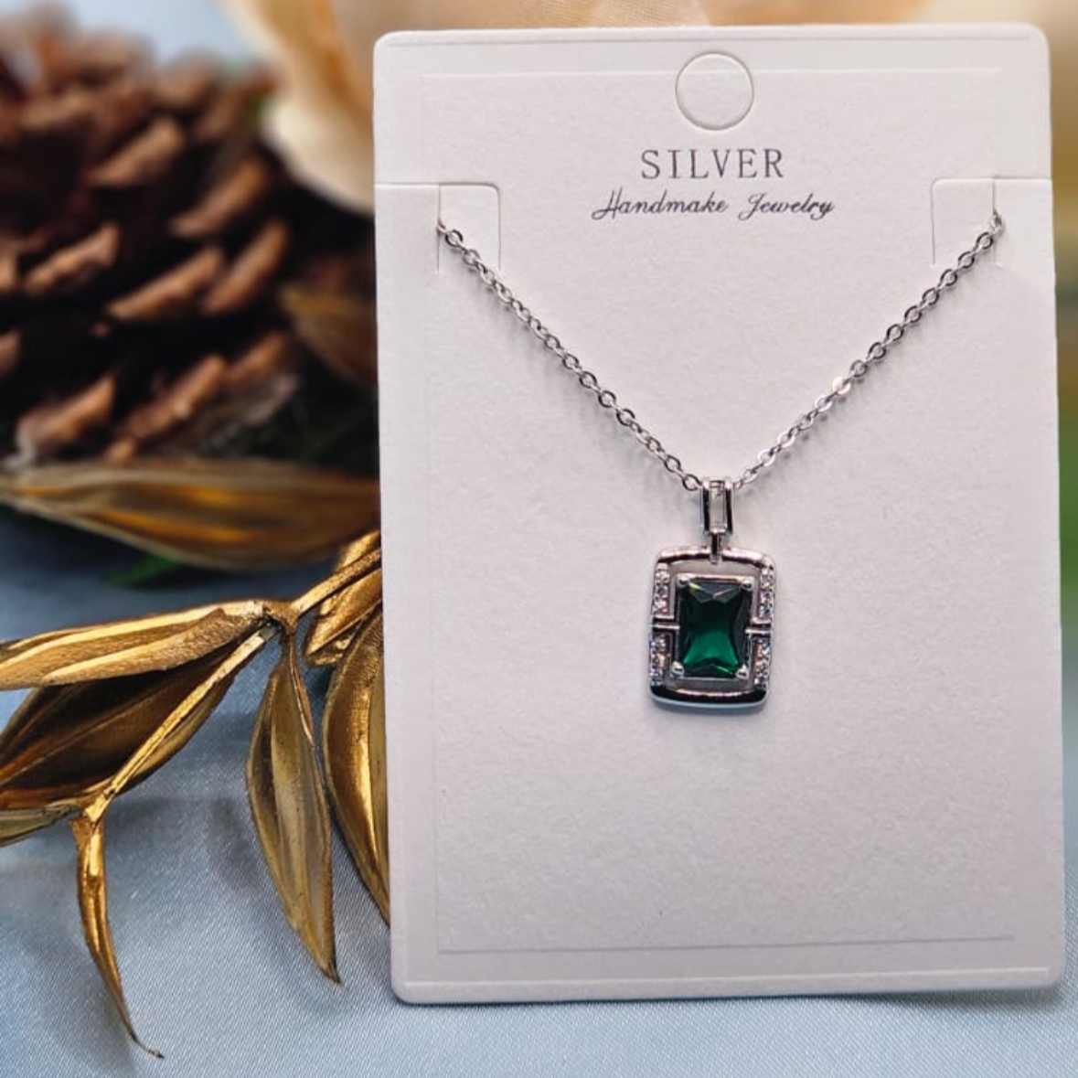 Green Square Pendant