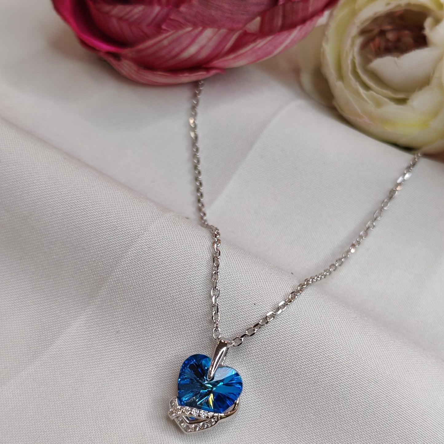 Light Blue Heart Necklace