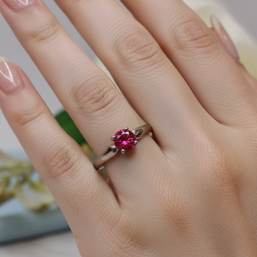 Pink stone ring