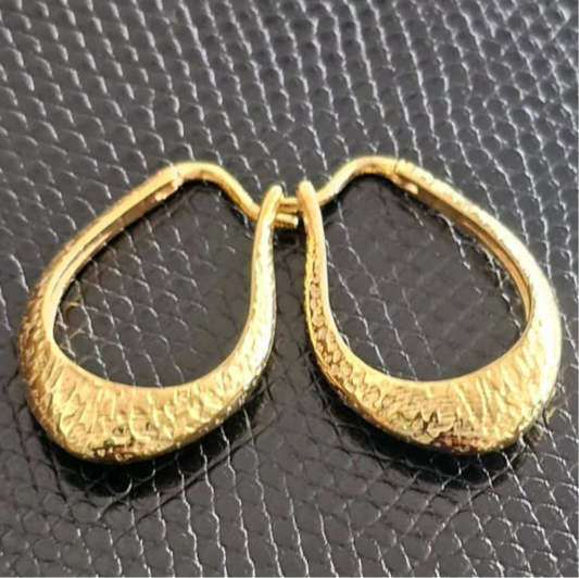 gold polish silver earring
