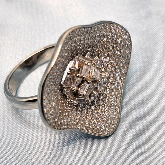 Shining  stones Cocktail Ring