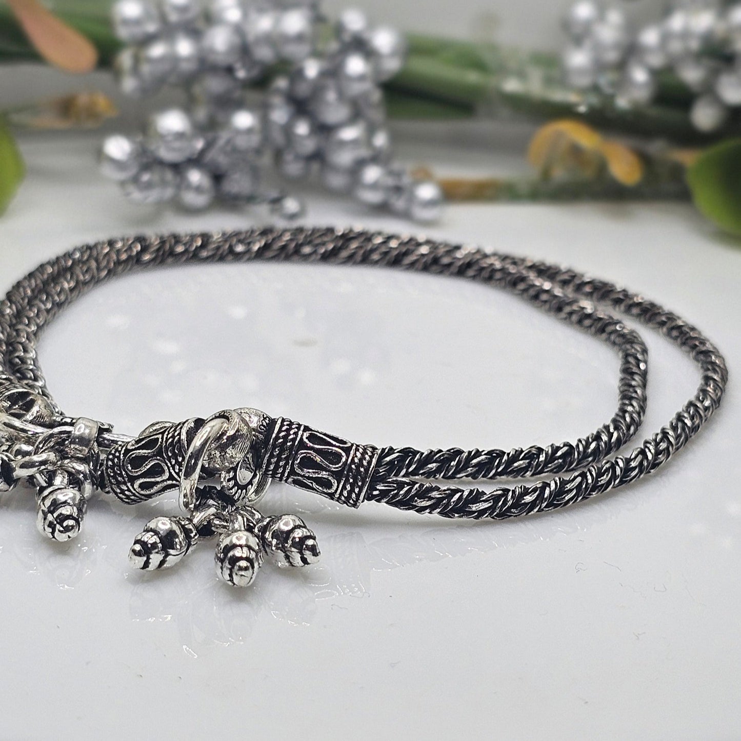 Oxidised Ghoongroo Anklet