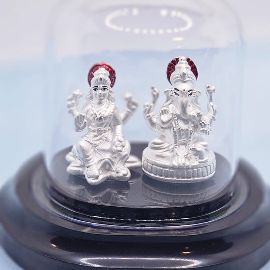 Lakshmi Ganesh Idol Under Dome