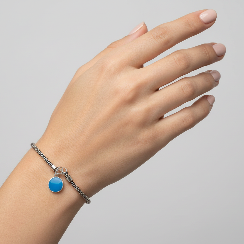 Ball Charm Silver Bracelet