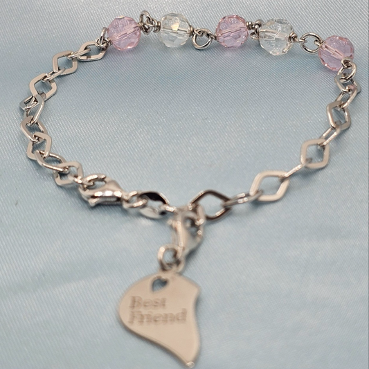 Best Friend Charm Bead Bracelet