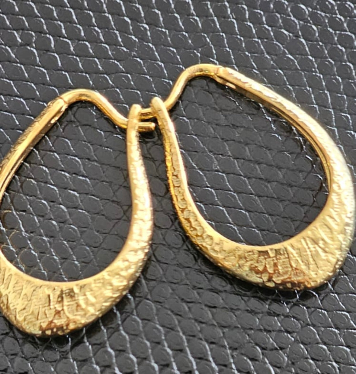 gold polish silver earring