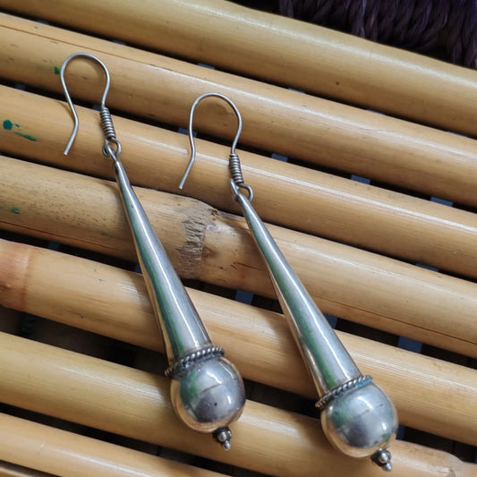 Silver Vintage long Earrings