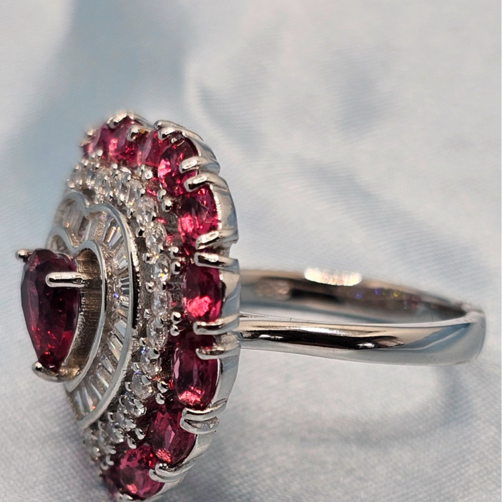 Heart Ring with Stones