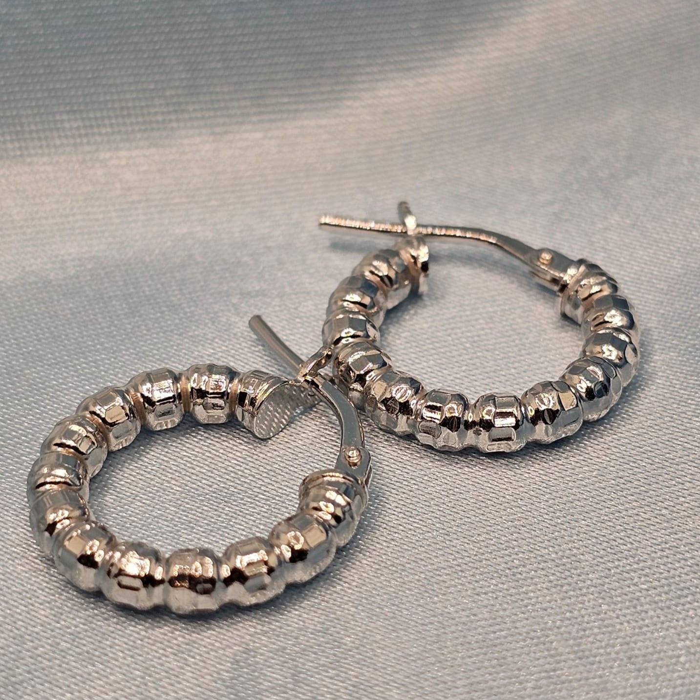 Classic Beaded Hoop Earrings