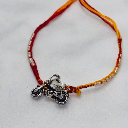 Silver Bike Rakhi