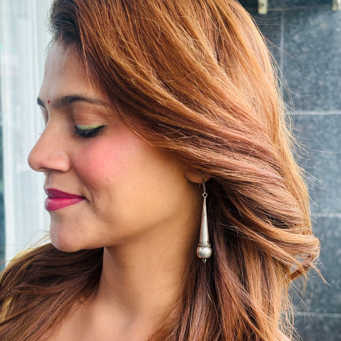 Silver Vintage long Earrings