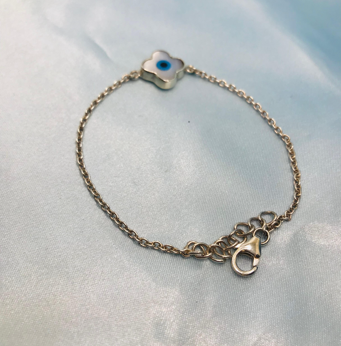 Plus evil eye bracelet