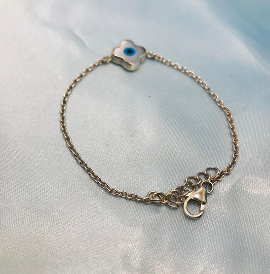 Plus evil eye bracelet