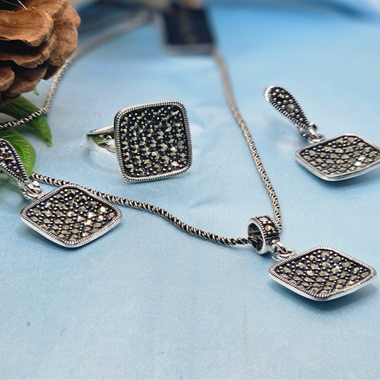 Square Statement Jewelry Set