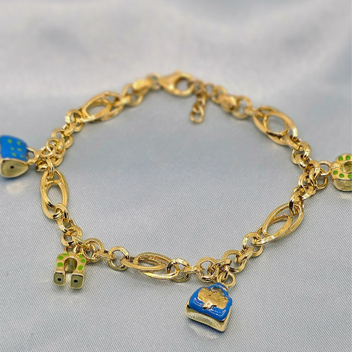 Golden charm braclets