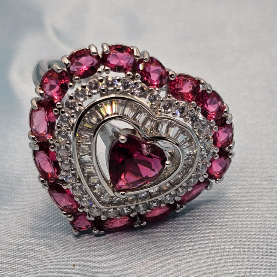 Heart Ring with Stones