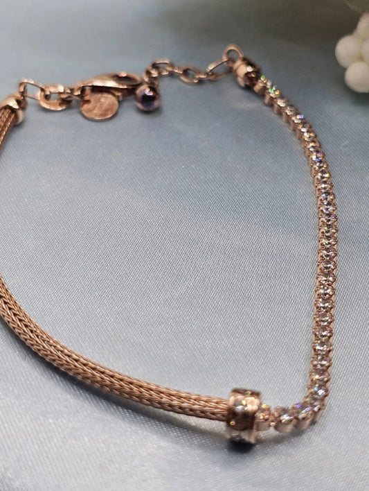 Rose Gold Sparkle Tennis Bracelet