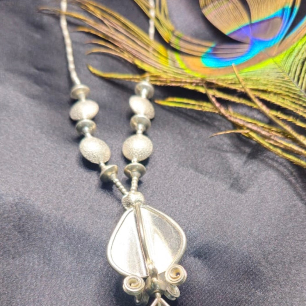 Silver Tassel Elegance Necklace