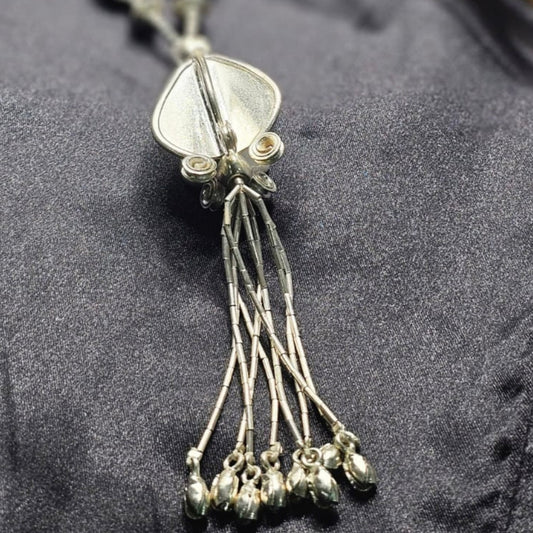 Silver Tassel Elegance Necklace