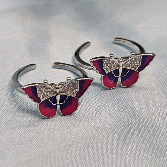 Butterfly toe ring