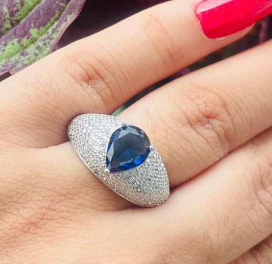 Blue stone ring