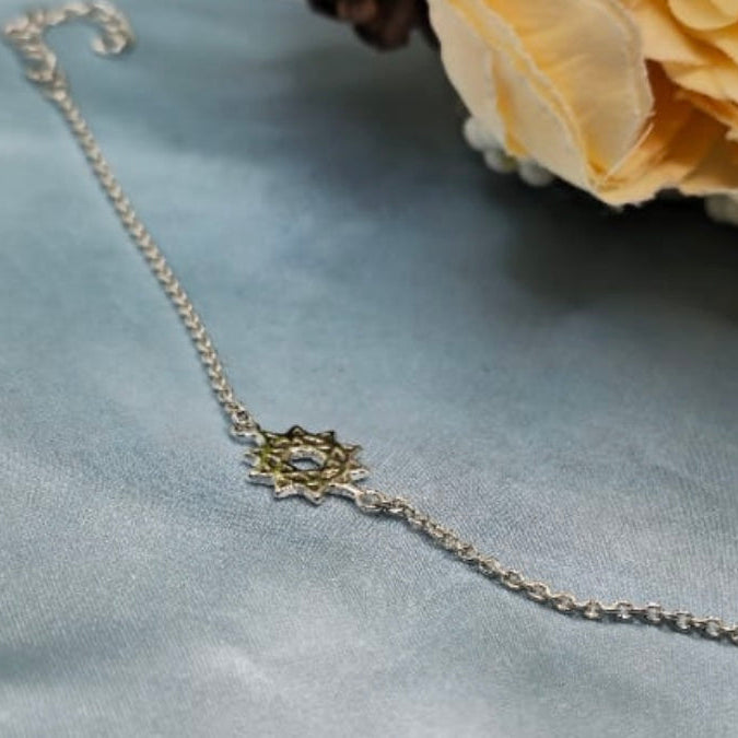 Silver Chakra Healing Bracelet