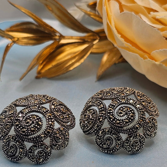 Pure 92.5 Silver Vintage Statement Studs