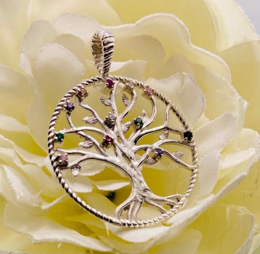 Multi colour stones pendant