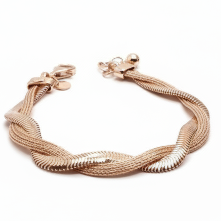 Rose gold braid bracelet