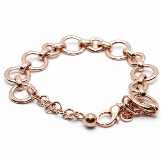 Rose Gold Circle Link Bracelet