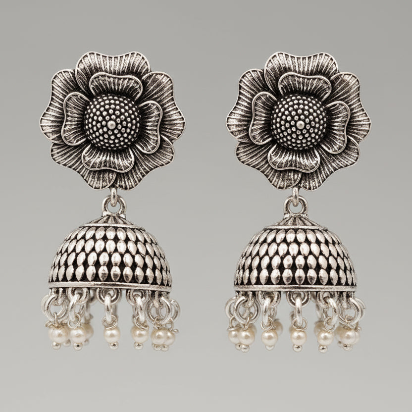Antique Floral Jhumki