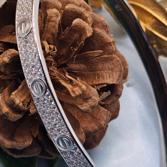 Cartier zirconia oval bracelet