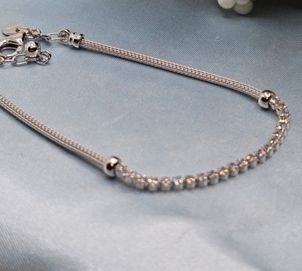 Tiny stones and rope bracelet