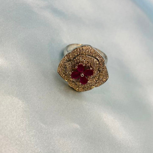 pink floral centrepiece