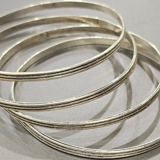 Classic Silver Bangles (1 )